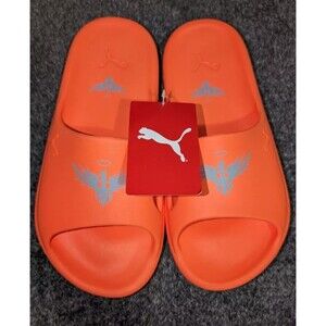 $79 Puma Lamelo Ball Shibui Cat Slide Ultra Orange Gorange Grey 394213 04 MB02